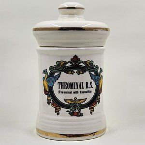 MCM Ceramic Lidded Apothecary Jar Theominal R.S. Jeanne Robinette of California